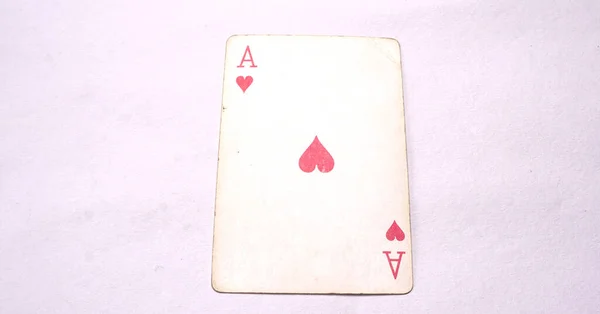 Ace Playing Card White Background — Stock Photo, Image