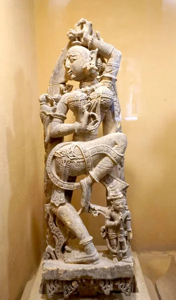 Duchowy Posąg Hinduskiego Boga Starożytnej Świątyni Jaisalmer Fort Rajasthan Indie — Zdjęcie stockowe