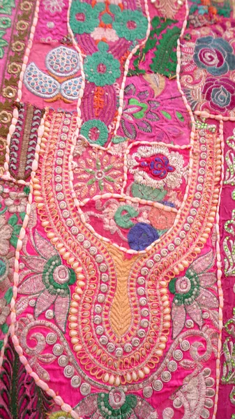 View Indian Handmade Patchwork Carpet City Jaisalmer Rajasthan India — Stock Photo, Image