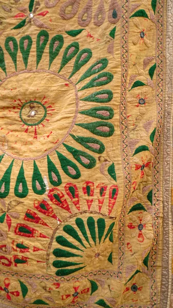 View Indian Handmade Patchwork Carpet City Jaisalmer Rajasthan India — Stock Photo, Image