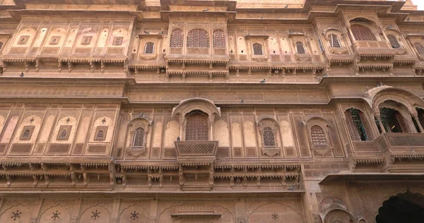 Details Van Prachtige Rajasthan Erfgoed Gebouwen Gemaakt Van Gele Kalksteen — Stockfoto