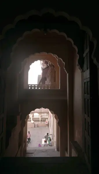 Jaisalmer Indie Sierpnia 2019 Ulica Starożytnego Złotego Miasta Jaisalmer Radżastanie — Zdjęcie stockowe