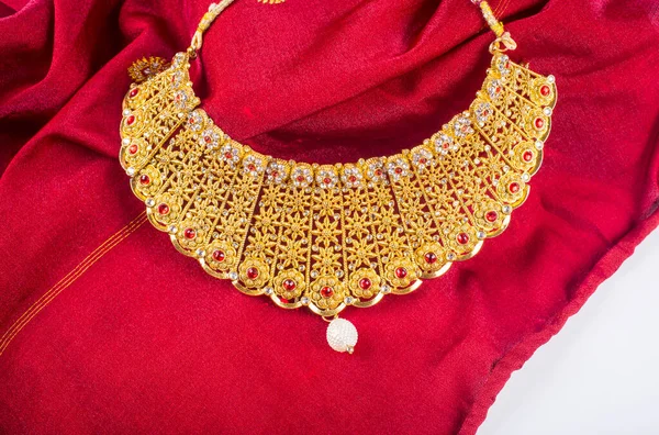 Mangalsutra Colar Dourado Usado Por Uma Mulher Hindu Casada — Fotografia de Stock