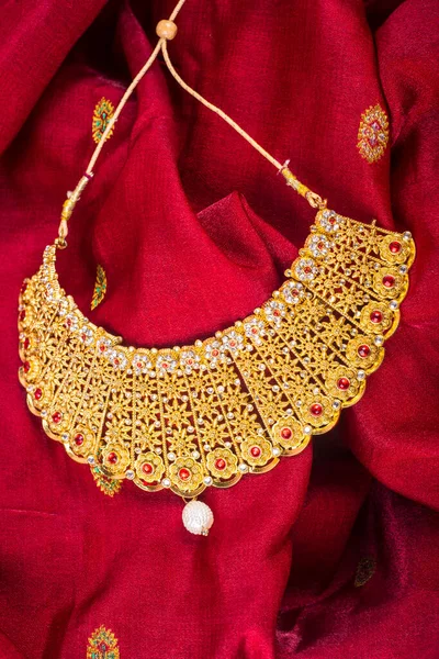 Mangalsutra Colar Dourado Usado Por Uma Mulher Hindu Casada — Fotografia de Stock