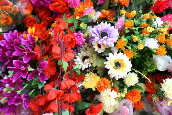 Amazing Assortment Beautiful Colorful Flowers Close View — Stock Photo, Image