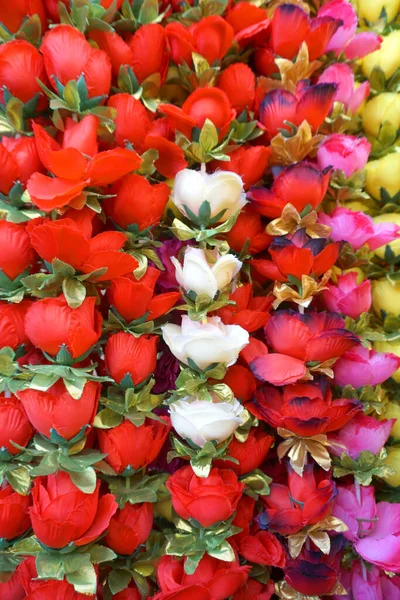 Sortiment Krásných Květin Zblízka Pohled — Stock fotografie