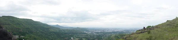 Panoramautsikt Över Landskapet Bergen — Stockfoto