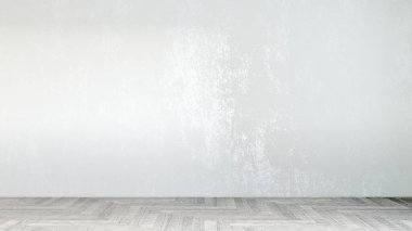 Odanın modern iç mekanı. Boş bir odanın maketi. Duvar ve zemin. 3d oluşturma