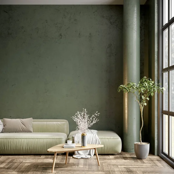 Intérieur moderne d'une chambre élégante avec de beaux meubles. Rendeur 3D — Photo