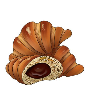 Üç lezzetli kruvasan grafikleri