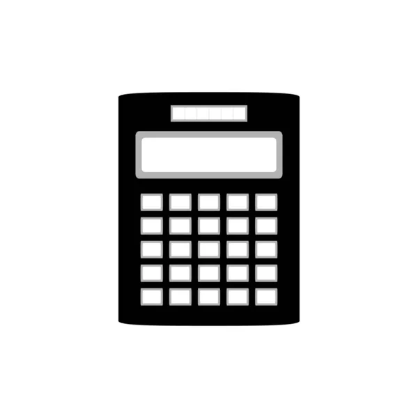 Icono Calculadora Negro Sobre Fondo Blanco Imagen Vectorial — Vector de stock