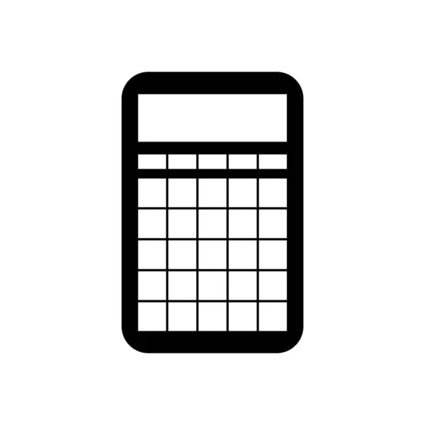 Εικονίδιο Υπολογιστής Τετράγωνα Κουμπιά Και Μαύρο Χρώμα Λευκό Φόντο Εικόνα — Διανυσματικό Αρχείο