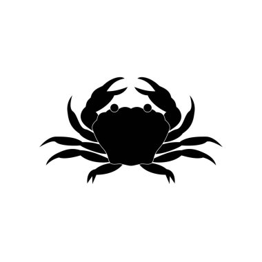 Beyaz arka planda bir deniz yengeci ikonu. Vektör resmi.