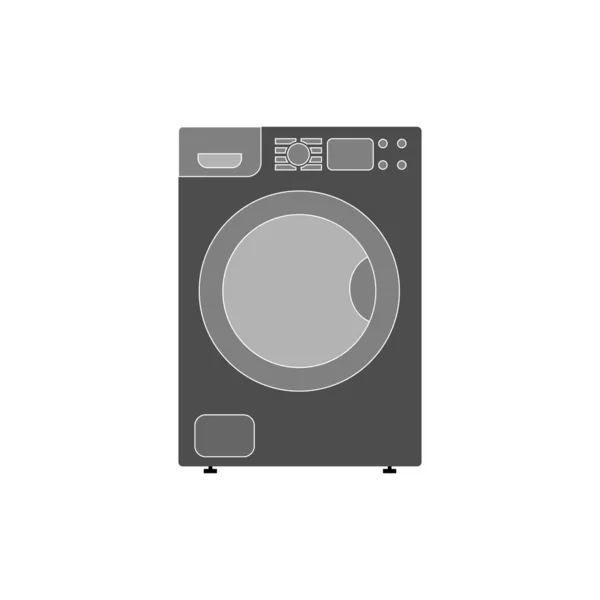 Ikonen Tvättmaskin För Att Tvätta Tyger Vit Bakgrund Vektorbild — Stock vektor