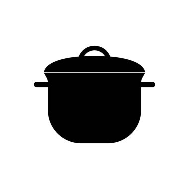 Beyaz arka planda ilk yemekleri pişirmek için bir tencere..