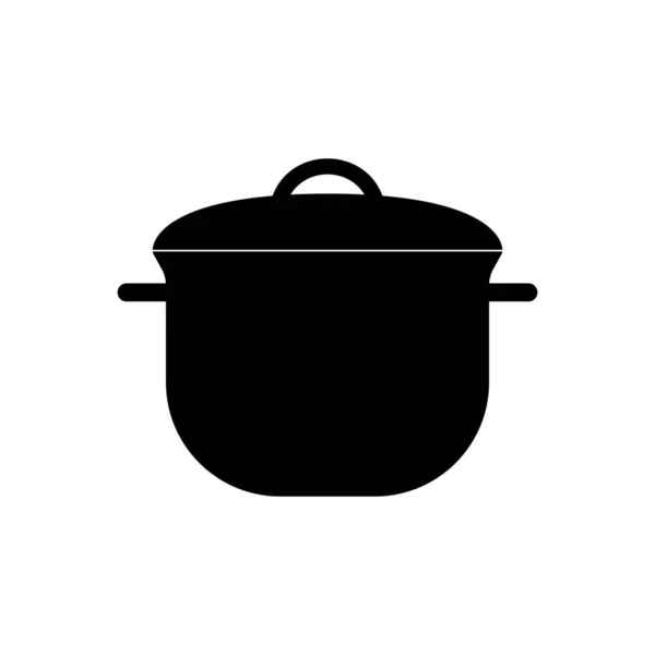 Una cacerola para cocinar los primeros platos sobre un fondo blanco. — Vector de stock