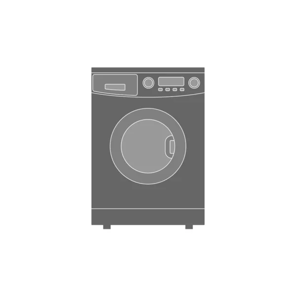 Washing machine for washing clothes and other fabrics on a white background. — Stock Vector