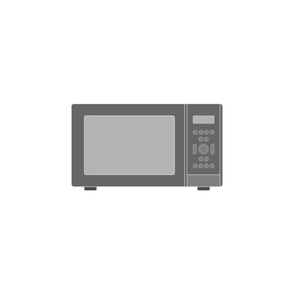 微波炉 用于在白色背景上加热食物 矢量图像 — 图库矢量图片