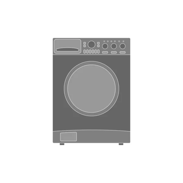 Washing Machine Automatic Washing White Background Vector Image — Stock Vector