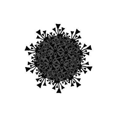 Beyaz arka planda soyut bir Coronavirus simgesi. Vektör resmi.