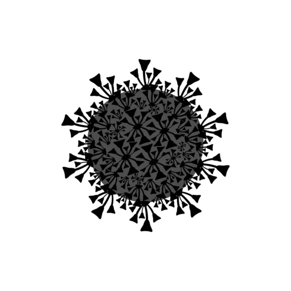 白い背景に抽象的なスタイルでコロナウイルスのアイコン ベクトル画像 — ストックベクタ