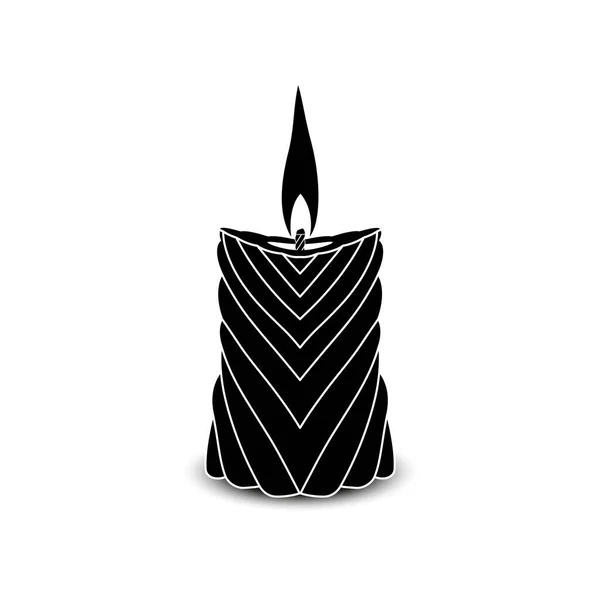 蜡烛在白色背景上燃烧的长方形小蜡烛 矢量图像 — 图库矢量图片