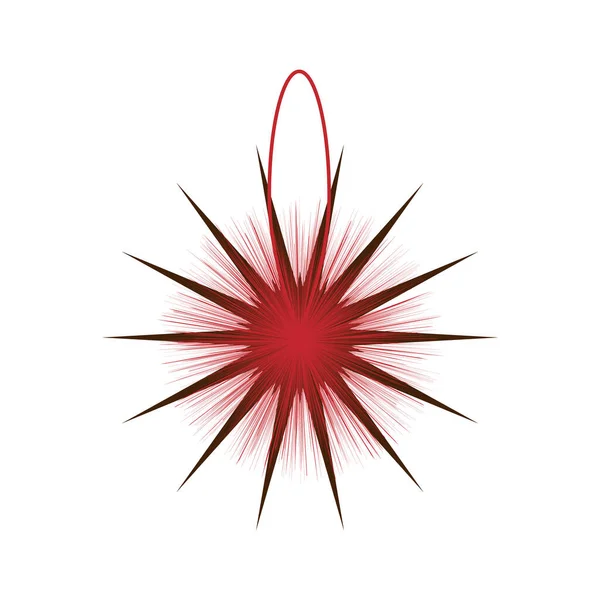 白色背景的红褐色圣诞树玩具 矢量图像 — 图库矢量图片