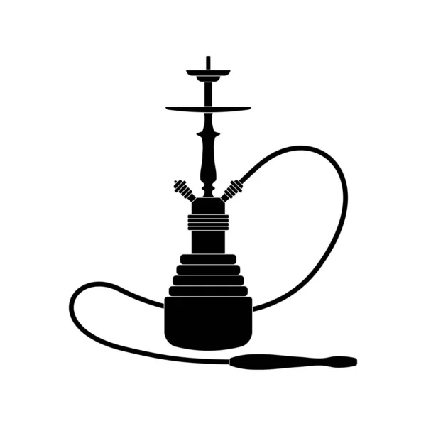 Ikona Urządzenia Palenia Hookah Kolorze Czarnym Białym Tle Wizerunek Wektora — Wektor stockowy