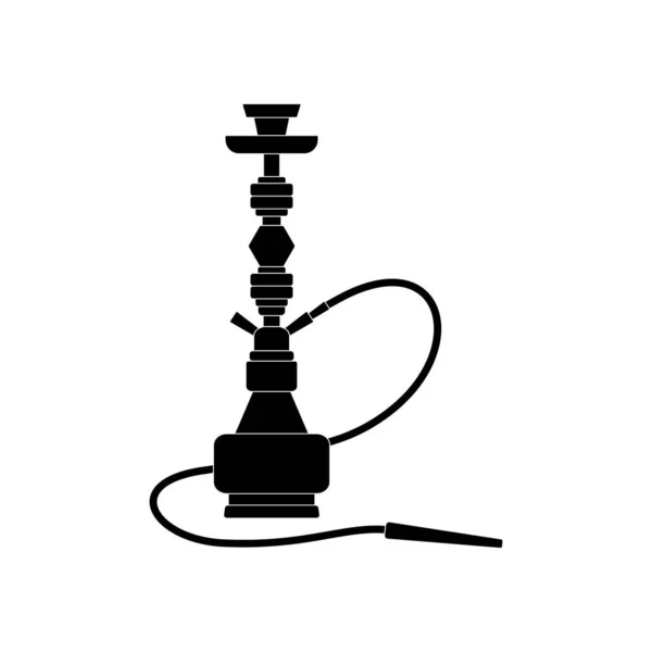 Hookah Icon Black Smoking Device White Background Vector Image —  Vetores de Stock