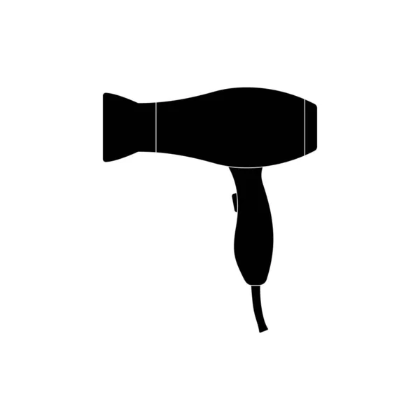 Hair Dryer Icon Drying Hair White Background Vector Image — Image vectorielle