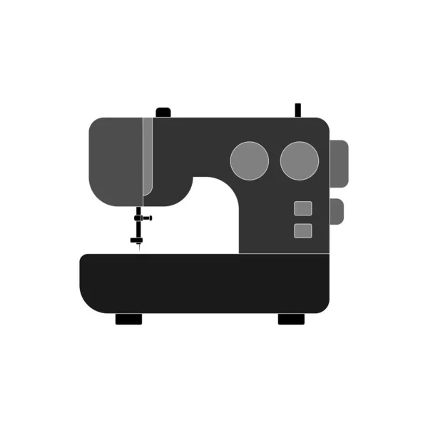 Ícone Uma Máquina Costura Para Costurar Roupas Fundo Branco Imagem —  Vetores de Stock