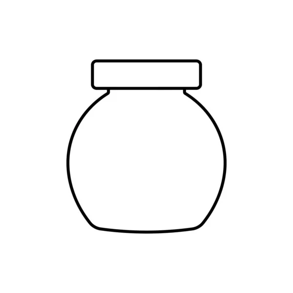 Gewürzglas Symbol Für Zucker Und Salz Auf Weißem Hintergrund Vektorbild — Stockvektor