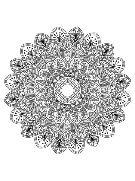 Geometrický Rám Mandala Minimální Styl Retro Styl Minimální Květinový Vzor — Stockový vektor
