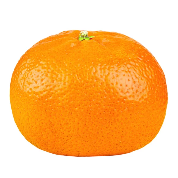 Mandarin Vagy Klementin Close Friss Bio Narancs Gyümölcs Izolált Fehér — Stock Fotó