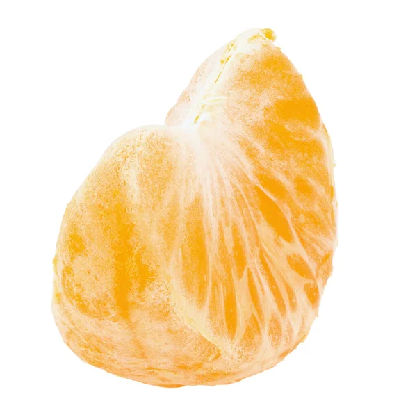 Tangerin Eller Klementin Färsk Skalad Mandarin Orange Isolerad Vit Bakgrund — Stockfoto