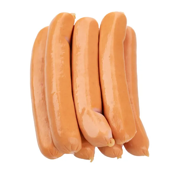 Fresh Sausages Isolated White Background File Contains Clipping Path — Stock Photo, Image