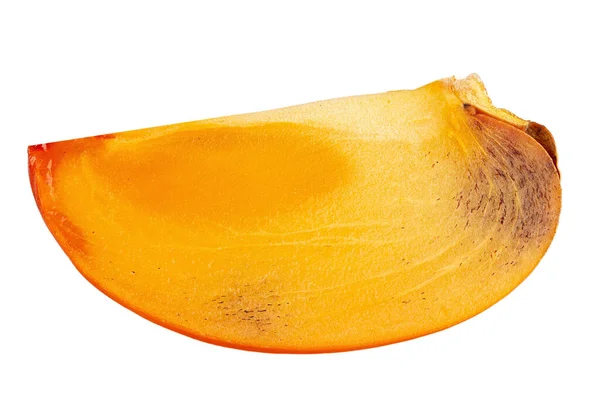 Fruta Cáqui Laranja Madura Isolada Sobre Fundo Branco Arquivo Contém — Fotografia de Stock