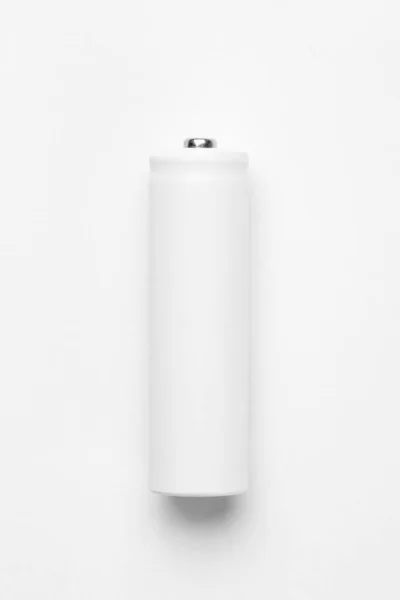 Batterie Alcaline Taille Sur Fond Blanc Accumulateur Espace Pour Texte — Photo