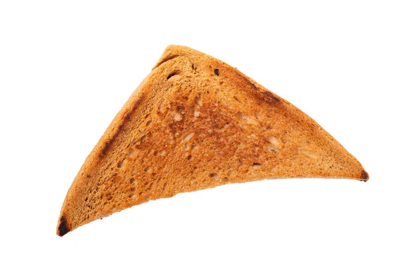 Kawałek Lekko Upieczonego Chleba Wyizolowanego Białym Tle Tosty Plasterkach Plik — Zdjęcie stockowe