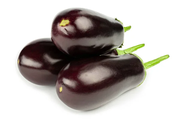 Eggplant Aubergine Isolated White Background Full Depth Field File Contains — 스톡 사진
