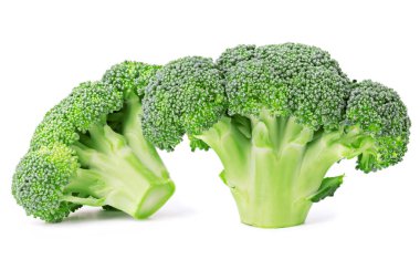 Fresh broccoli on white background. Creative food concept. 