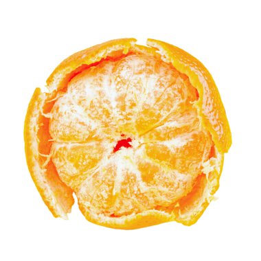 Mandarin, tangerine citrus fruit  isolated on white background. File contains clipping path.