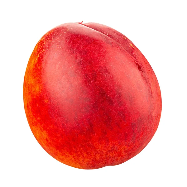 Nectarine Peaches Fruit Isolated White Background File Contains Clipping Path — Stock Photo, Image