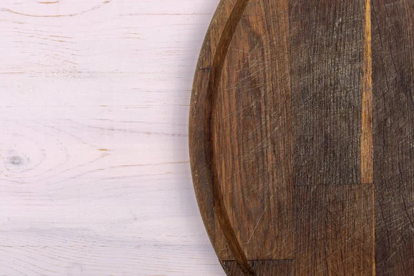 Tablero Cocina Vacío Sobre Fondo Madera Tabla Cortar Espacio Para — Foto de Stock