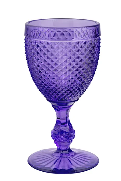 Stemware Beautiful Empty Wine Glass Isolated White Background Christmas Coloured — Stock Photo, Image
