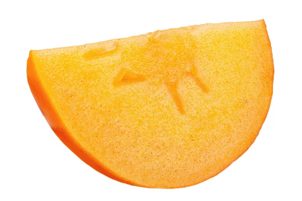 在白色的背景上分离出成熟的柑橘果实片 文件包含裁剪路径 — 图库照片