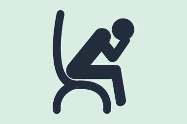 Bir adamın kafası karışık, üzgün, kızgın ve işlerinden bıkmış. Stok çizimi. Kafası karışmış, başı ağrıyan, beyaz bir adam. Mutsuz, hayal kırıklığına uğramış, baş ağrısı, kafası karışmış ve üzgün bir insan.. 