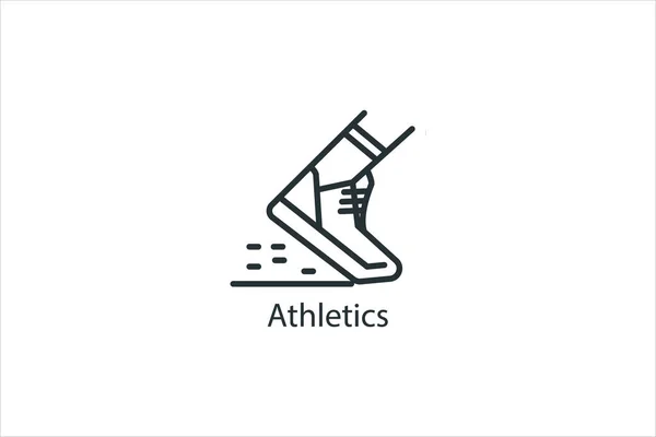 Leichtathletik Ikone Auf Dünnem Grat Sport Ikone Mit Namen Berühmte — Stockvektor