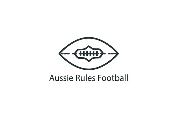 Australische Regeln Football Ikone Dünne Linie Stock Illustration Sport Ikone — Stockvektor