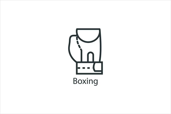 Box Ikone Thin Line Stock Illustration Sport Ikone Mit Namen — Stockvektor